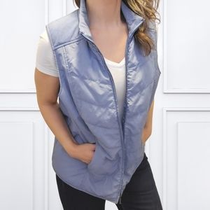 Northern Reflections Sky Blue Winter Puffer Vest
